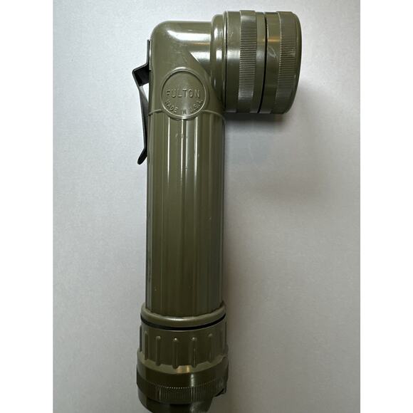 Fulton Flashlight MX991/U Right Angle Flashlight Green Vintage Military - Picture 3 of 8